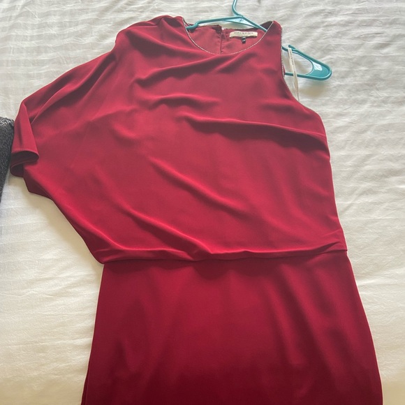 Halston Heritage asymmetric shoulder mini dress - Picture 4 of 4